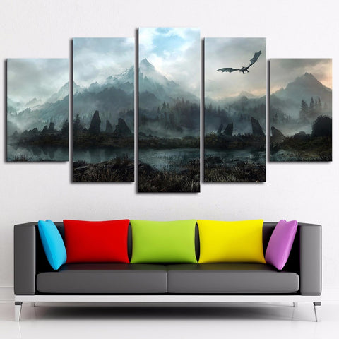 Game Of Thrones Dragon Skyrim Wall Art Decor - CozyArtDecor