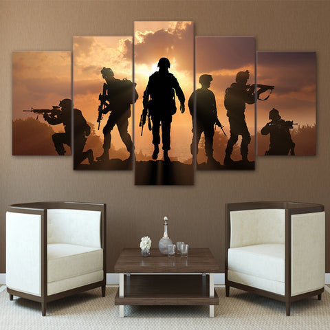 Patriotic US Military Battlefield Soldier Wall Decor Art - CozyArtDecor