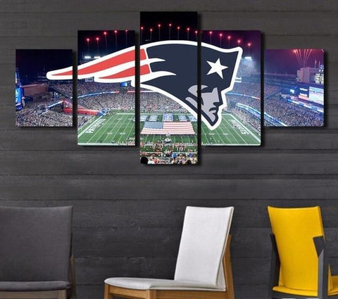 New England Patriots Sports Stadium Abstract Wall Art Decor