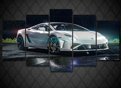 White Sports Car Wall Art Decor - CozyArtDecor