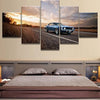 Image of Sunset Blue 1969 Chevy Camaro Road Wall Art Decor - CozyArtDecor